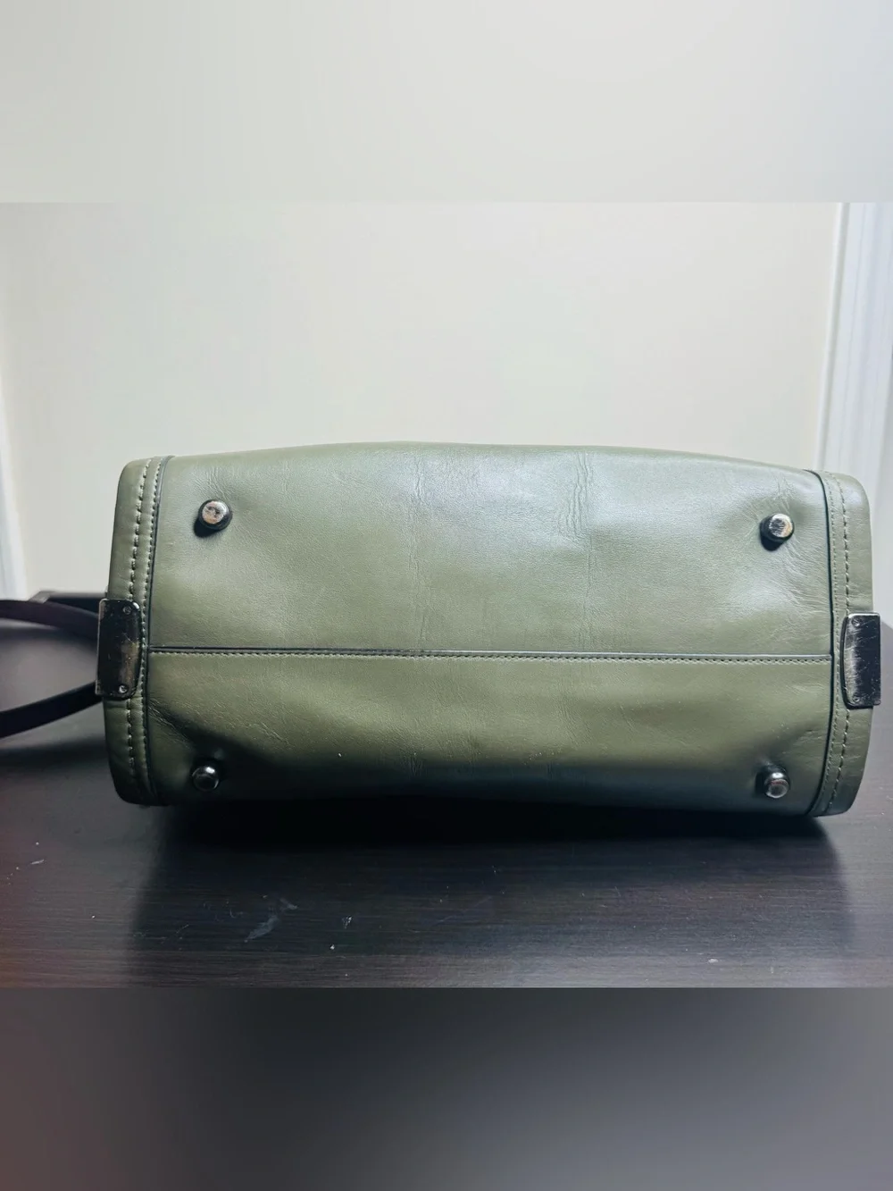 Coach Swagger  Colorblock Leather Satchel in Olive/Blush
